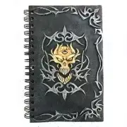 Resin Skull Design Front Spiral Notebook by Marka Gallery Collectible Vintage