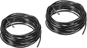 uxcell 3.0mm Bonsai Training Wire, 2 Rolls Floral Wire Stems Anodized Aluminum Craft Wire for Gardening Branch Fixing, Black (16.4 Feet/Roll)