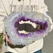 8.88LB natural Amethyst Cave cave crystal slice quartz crystal mineral specimen