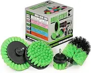 [Drillstuff] Medium Stiffness Tile Grout Brushes for Drill - Kitchen Cleaning Drill Brush Set – Drill Scrub Brush Attachment – Oven Cleaner Drill Brush Power Scrubber – Power Drill Scrubber Cleaning Kit