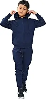 [TurnHint] Back to School Kids Boys Girls 2-Pcs Tracksuit Set, Children Pe School Zipper Hoodie Top Bottom Jogging Suit Age 5-13 Years