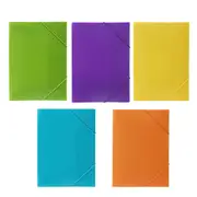Marbig Soft Touch Brights Document Wallet (A4) - Lime
