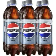 Diet Pepsi Soda Soft Drink 6-Pack 16.9oz Bottles Soft Drink Diet Pepsi