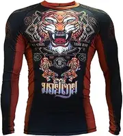 [Hardcore Training] Men's Rash Guard Compression Long Sleeves Jiu Jitsu MMA No-Gi Tight BJJ Grappling Base Layer Combat