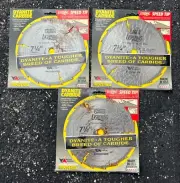Lot 3 Saw Blades 7 1/4" Carbide Dyanite