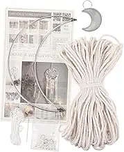 DOITOOL 1Set Dream Catcher Kit Handmade Macrame Tapestry with Ring Creative Macrame Cord for Crafting Unique Home Decor and Any Occasion