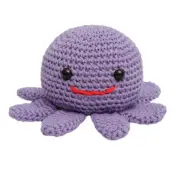 Purple Octopus Crochet Doll Handmade Amigurumi Plush Toy VAC