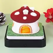3D Desk Calendar, 3D Calendar 2024, Creative Calendar Memo Pad with LED Lights Mushrooms House, Desk Time Piece Calendar for Colleague Friend 3D Family Calendar 2023/24