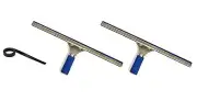 Window Squeegee Stainless Steel with Natural Rubber(2Pack Squeegee+42" Replaceme