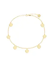 Gabi Rielle 18K Over Silver Shimmering Hearts Anklet