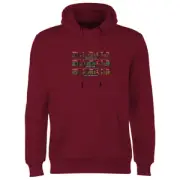 Back To The Future Destination Clock Hoodie - Burgundy