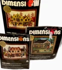 Dimensions CHARLES WYSOCKI Needlepoint Crewel 3-KIT LOT Florist-Jeweler-Chemist