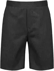 [L S U] Boys Pull-UP School Shorts Uniform Half Elasticated Back~NO Zip/Clip~ 2-11YEARS