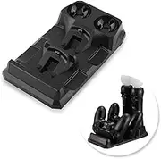 AMONIDA 4 in 1 Fast Charger Charging Dock Station Stand, for 2 PS4 Controllers and for 2 PS4 Move Controllers