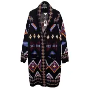 Sundance Catalog Quiet Snowfall Sweater Coat Western Heavy Size L NWT MSRP $288