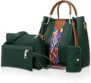 [NICOLE & DORIS] NICOLE&DORIS Women Handbags Shoulder bags 4 Pcs handbags for ladies Top-Handles crossbody bags purse wallet