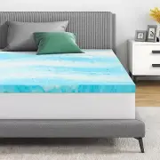 Airdown Mattress Topper 2 Inch Gel Infused Memory Foam Mattress Topper Twin New
