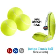 1x / 2x / 3x Jumpo Tennis Ball With Mesh Bag Training Practice 31cm Diameter