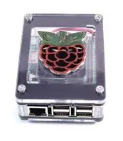 C4Labs - Zebra Inlay Fan Case (Black Ice) - for Raspberry Pi 4B, 3B+