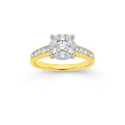 9ct Gold Diamond Ring