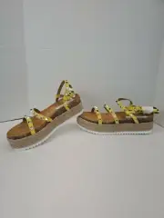 Steve Madden Women's Kailee Citron Wedge Sandal Sz 8 - NEW
