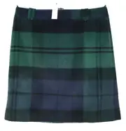 NWT TALBOTS Women's Thick Flannel Wool Viscose A-Line Skirt Plaid Size 12 $109