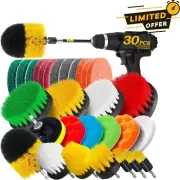 30Piece Drill Cleaning Attachment Set（Brush&Scouring Pads&Scrub Sponge),...
