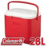 【COLEMAN 美國 28L EXCURSION 美利紅冰箱】CM-27862/行動冰箱/冰桶/露營冰箱/保/悠遊山水