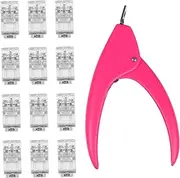 Beatifufu Manicure Set 13pcs Nail Art Tool Kit Holder Clips Nail Beauty Accessory for Home Diy