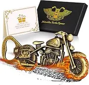 LKKCHER Motorbike Beer Bottle Opener, Bronze Motorcycle Present for Biker Him or Her, Dad Husband Boyfriend