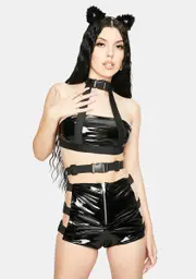 [Forbidden Clothing] Croft Buckle Shorts Set