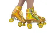 Roller Skates VIVID color : gold prisma gholografic