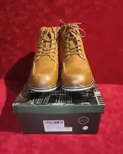 Bruno Marc Men's Brown Ankle Boots Motorcycle Size 13 NIB Apache-68143-01