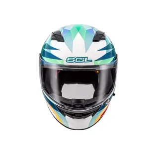 【SOL Helmets】SF-6全罩式安全帽 (獨角獸_白/綠) ｜ SOL安全帽官方商城