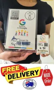A5 POST Social Media Smart Contactless NFC Google 'Review Us' Card Tap +QR Code