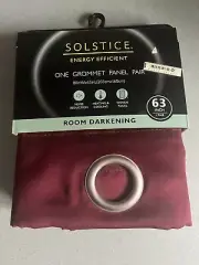 SOLSTICE Room Darkening PANEL CUTAINS 63@ Grommets BURGUNDY WINE RED NEW