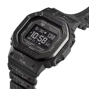 【CASIO 卡西歐】心率偵測藍牙太陽能電力方形時尚潮流腕表 44.5mm(DW-H5600EX-1)