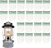 acime Lanterns Mantles - Propane Lantern Mantles, Oil Lamp Mantle | Long Lighting Time Mantles, Lantern Covers and Outdoor Lights, 20 Pieces Kerosene Lamp Mantles for Camping Hiking Tent Lights