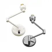 Double Swing Arm Wall Bracket B22 in White/Chrome Superlux Lighting - PD35-WH, PD35-CH
