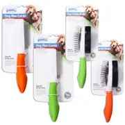 Ozoffer Pawise Dog Double Sided Brush& Flea Comb Set