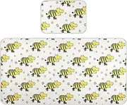 Cooling Baby Mattress Protector pad 28" x 52" Ultra Soft Cute Animal Skating Black Yellow Stars White Bed Pads for Kids for Baby&Toddler