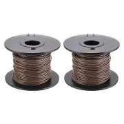 20AWG Gauge Stranded Hook-Up Wire PVC Tinned Copper Wire Spool 30m/100ft Brown