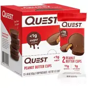 Quest Low Carb, Gluten Free, Keto Friendly, Peanut Butter Protein Cups, 12 Count