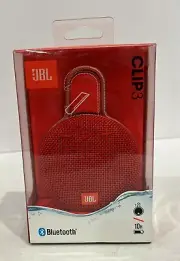 JBL Clip 3 Fiesta Red Portable Bluetooth Speaker (A3)