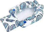 Inflatable Floating Lounge Chair - Pool Lounger Float, Tropical Leaves Pool Lounger with Headrest and Footrest, Sun Lounger, Floating Chair for Swimming Pool, Party Toy