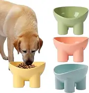 Cat Bowls for Indoor Pet | Neck Guard Food Bowl Elephant Leg Cat Dishes - Elevated Dog Feeder Non-Skid Snack Plate for Puppy & Fruit