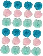 DOITOOL 30Pcs Colorful Plush Balls Imitation Rabbit Hair Decor for DIY Crafts Hats Clothes Light Pink Dark Blue Light Green Each Fluffy Ball Accessories for Handmaking