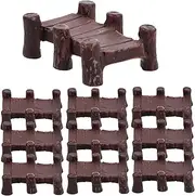 SUPVOX 10pcs Mini Garden Tiny Bridge Statues for DIY Outdoor Micro Landscape Decoration Unique Resin Design for Gardening Enhancements and Charming Garden Scenes