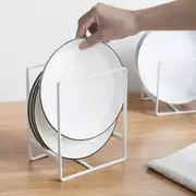 L White Kitchen Rack Organizer Rack Dish Storage Pot Cover Rack Plate Holder Kitchen OZ