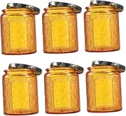 NUSITOU 6pcs Candle Cup Candle Tin Vintage Candle Jar DIY Candle Jar DIY Candle Storage Container Candle Jars for Making Candles Shining Candle Jar Candy Storage Jar Candy Containers Glass